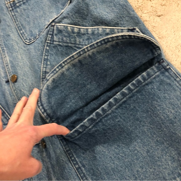 LL Bean Vintage Denim Chore Barn Coat Jacket size medium - Picture 11 of 15